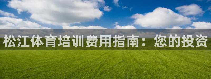 极悦平台注册流程视频：松江体育培训费用指南：您的投资