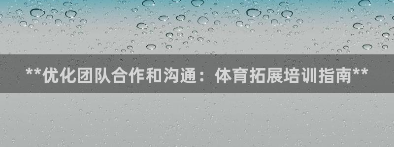 极悦平台注册流程视频：**优化团队合作和沟通：体育拓